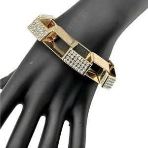 TRACI LYNN FASHION JEWELRY Gold Jigsaw Bracelet 9 inches (L)🔥🔥🔥